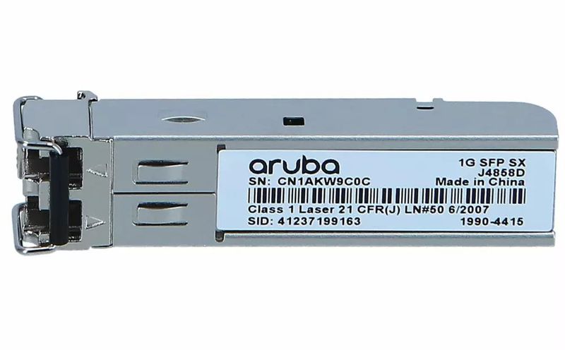 HPE Aruba Networking 1G SFP LC SX 500m OM2 MMF Transceiver