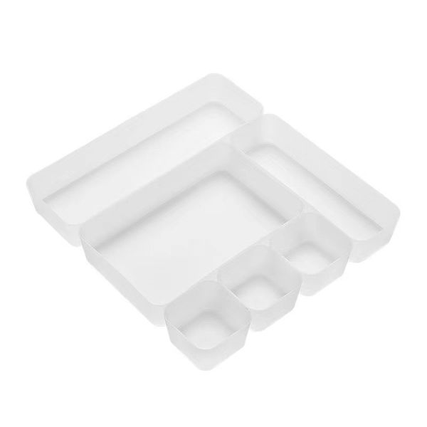 Classic Simple Multi-Compartment Drawer Storage Organizer Box with Dividers
