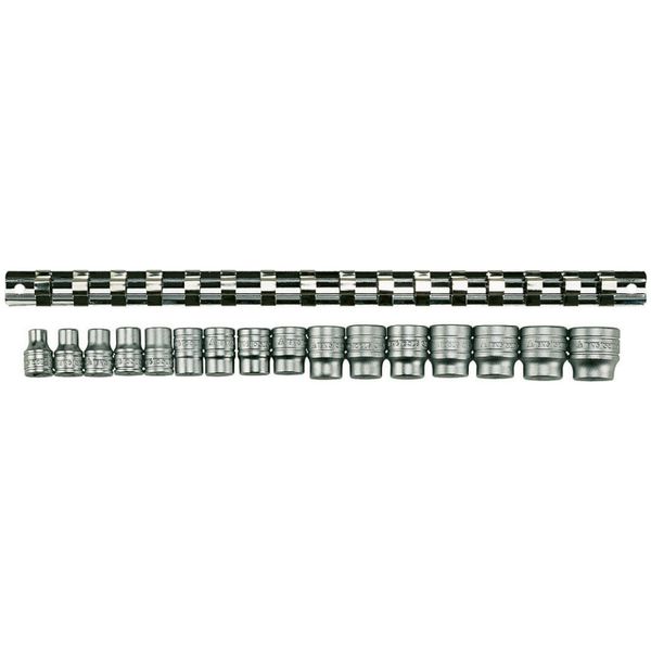 TengTools - 3/8in Drive Metric Socket Set 16 Pieces - M3816