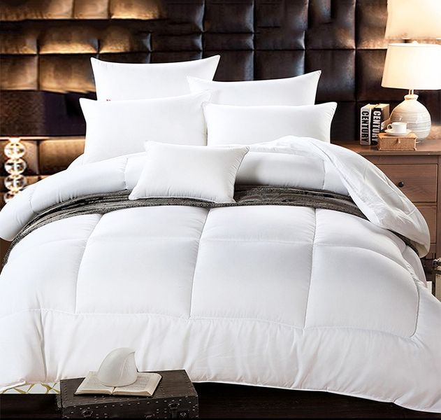 SuperKing ,White Comforter Duvet Insert- 350 GSM Down Alternative Quilted,