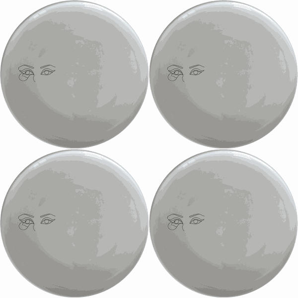 Smokey Glaring Womens Eyes Side Plate Set of 4 - Range 1