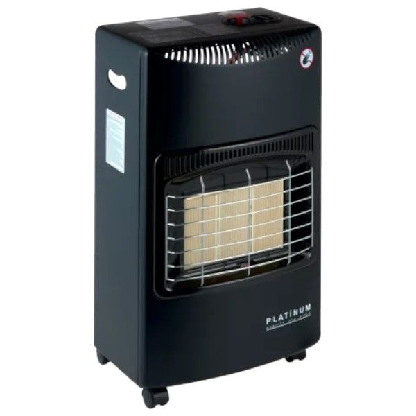 Platinum 3-Panel Gas Heater with Piezo Ignition &amp; Adjustable Heat Ceramic