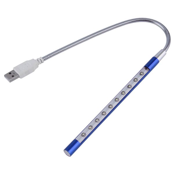 USB 10 LED Flexible Light- Blue