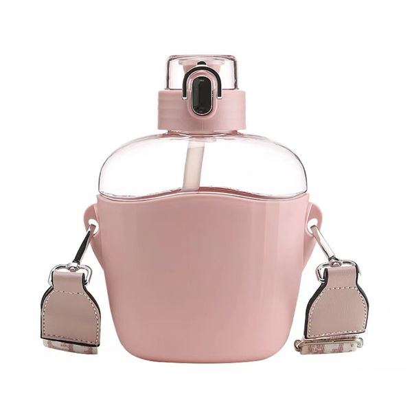 Portable Stylish BPA Free Water Bottle with Adjustable Shoulder Strap