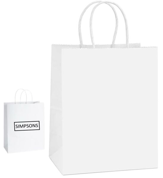 Durable Paper Gift Bags (12 Pack) &amp; Simpsons Gift Bag