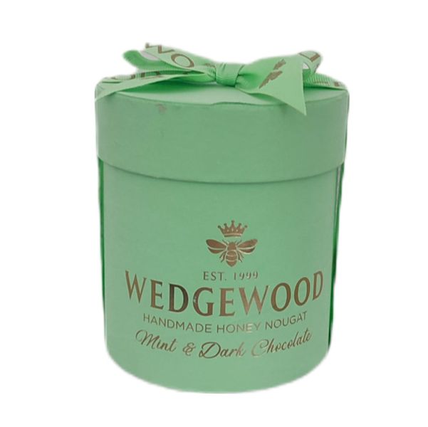 Wedgewood Nougat Hat Box - Mint &amp; Dark Chocolate 280g