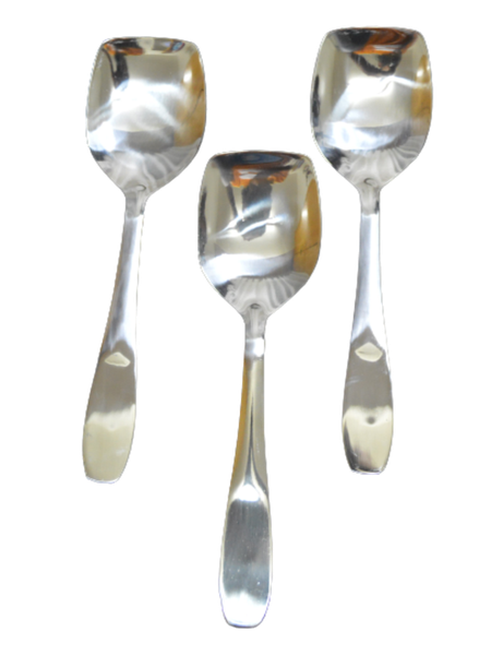 3 Piece Serving Spoon Ss 28cm SQR Plain Handle