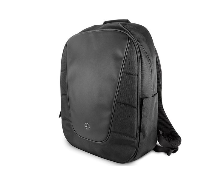 Mercedes-Computer Backpack - Black/ Black piping 15
