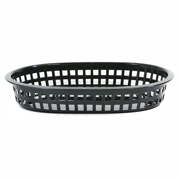 Regent Catering Plastic Serving Basket Oval Black, 270x175mm