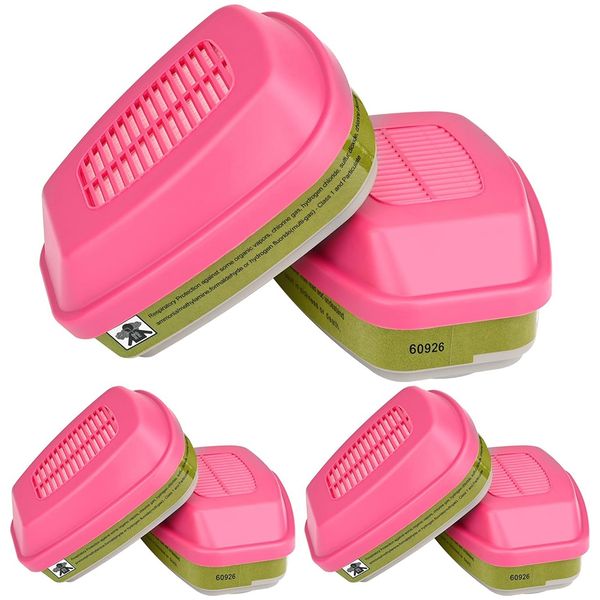 3 Pairs 60926 Respirator Filter/Cartridge Particulate Compatible with None