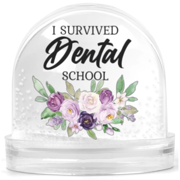 I Survived Dental School Dentist Graduation Gift Snow Globe