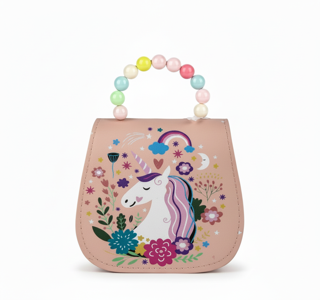 Unicorn PU Handbag - Compact 13 cm x 12 cm for Kids &amp; Everyday Use