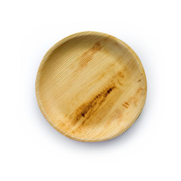 Organic Disposable Areca Leaf Round Dinner Plates - 6 piece