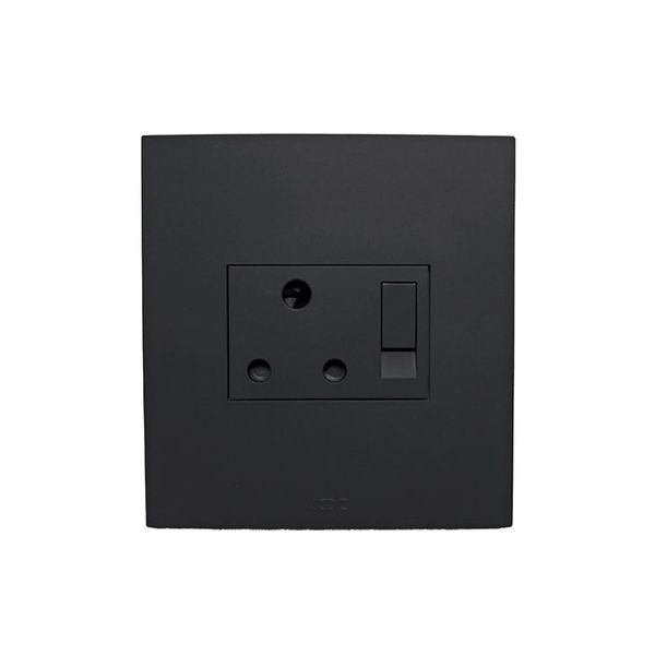 ACDC - 1x 16a Switched Socket Outlet 4x4 Black Orion