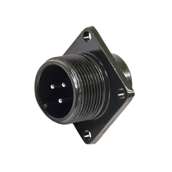 XY3102A-14S-7P: MIL-DTL-5015 Square Flange Receptacle, 3-Pole