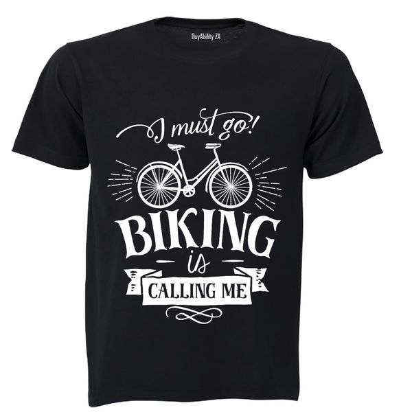 Biking is Calling Me - Kids - T-Shirt - Black