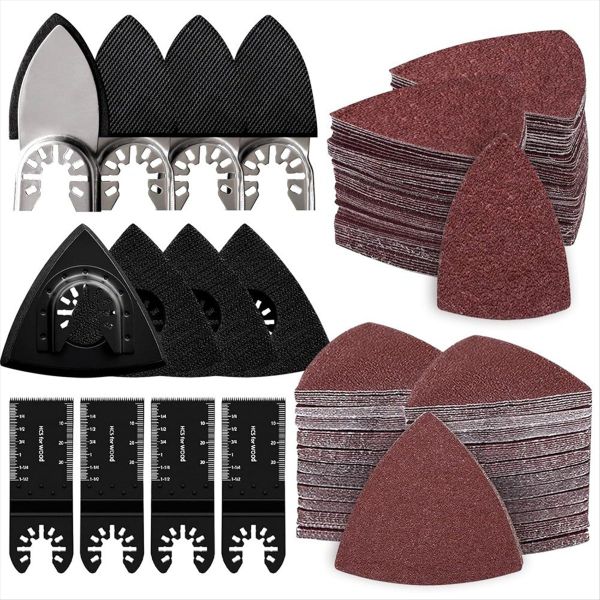 162 Pcs Oscillating Tool Sanding Pads Kit Compatible with Universal