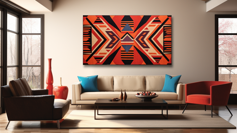 Canvas Wall Art - Tribal Tapestry Abstract - HD0243