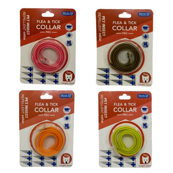 4Pack 62cmTick &amp; Flea Repellent Collar for Dogs &amp; Cats