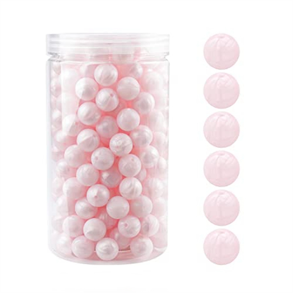 105Pcs Silicone Beads 15Mm Bulk Round Silicone Beads Loose Beads A