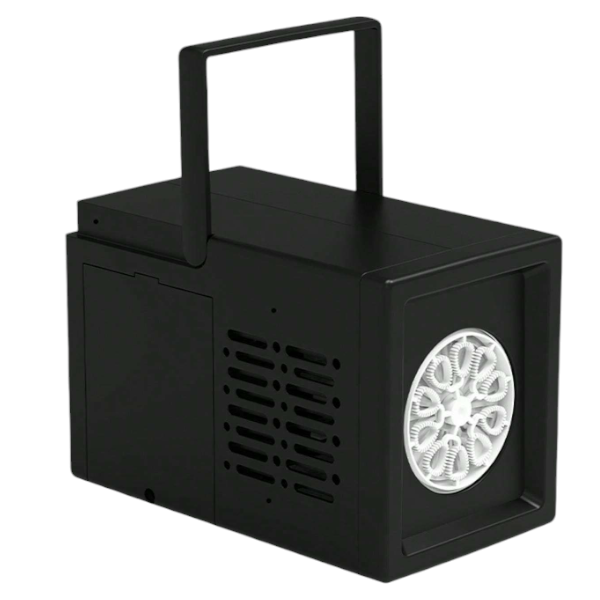 Portable Automatic Bubble Blower Machine With One-Click Operation - Black