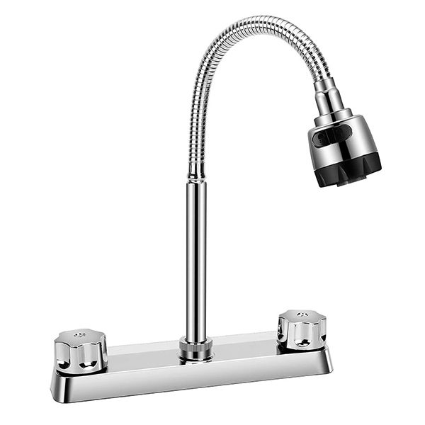 Kitchen Faucet with Flexible Arc 360 Degree Rotatable Dual Function Sprayer