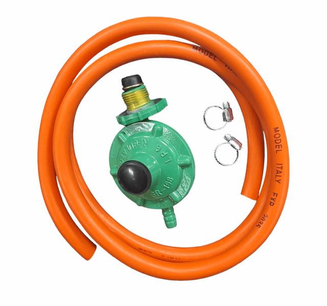 1.5 M Hose and LPG Bull Nose Regulator With Clamps