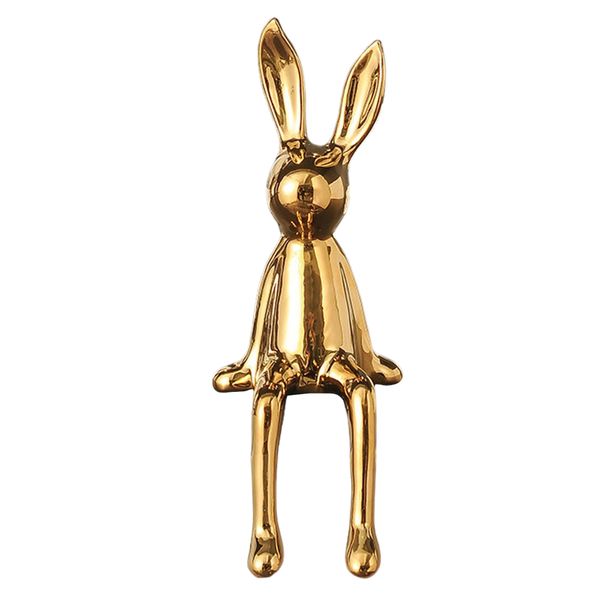 Home Decor Simple Elegant Seated Rabbit Sculpture Ornament Set of 3 (21cm)