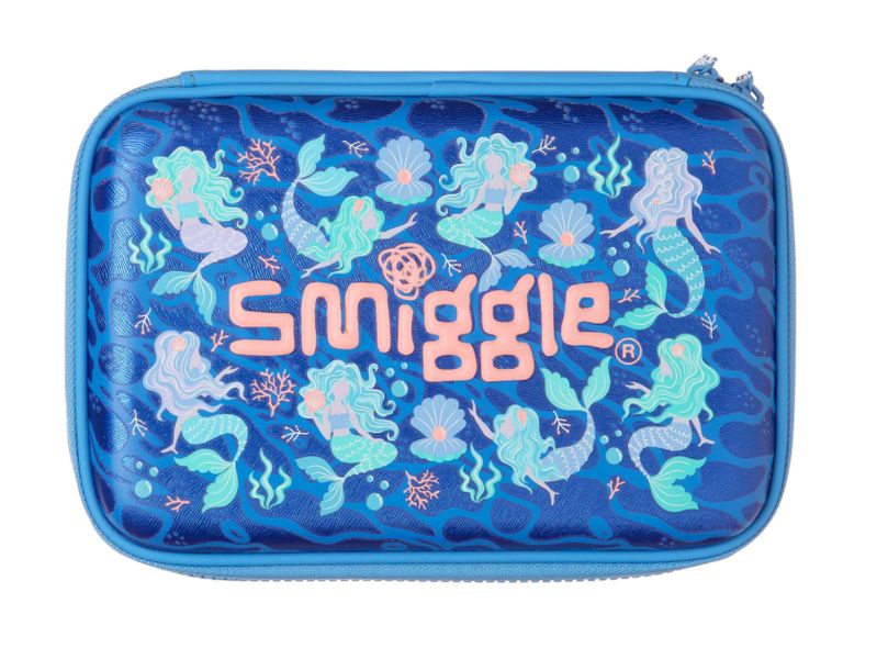 Smiggle Flow Double Up Hardtop Pencil Case - Cornflower Blue