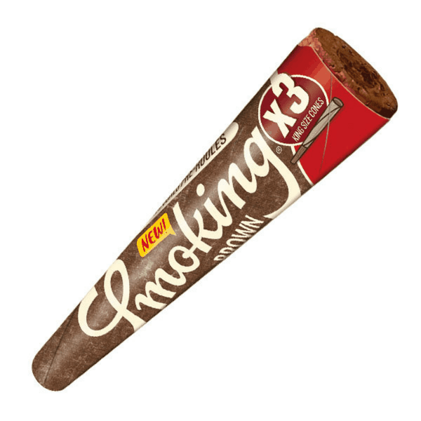 Smoking Brown Unbleached King Size Pre-rolled Cones (3 inside)