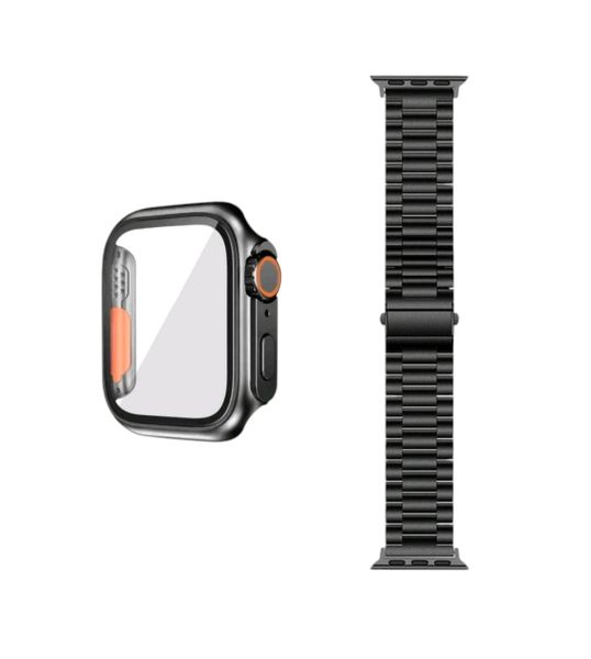 Stainless Steel Watch Band and Case Compatible With Apple Watch Series 10 -46mm