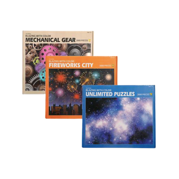 Blazing With Colour- Assorted Puzzles 2000 Piece- Pack Of 3