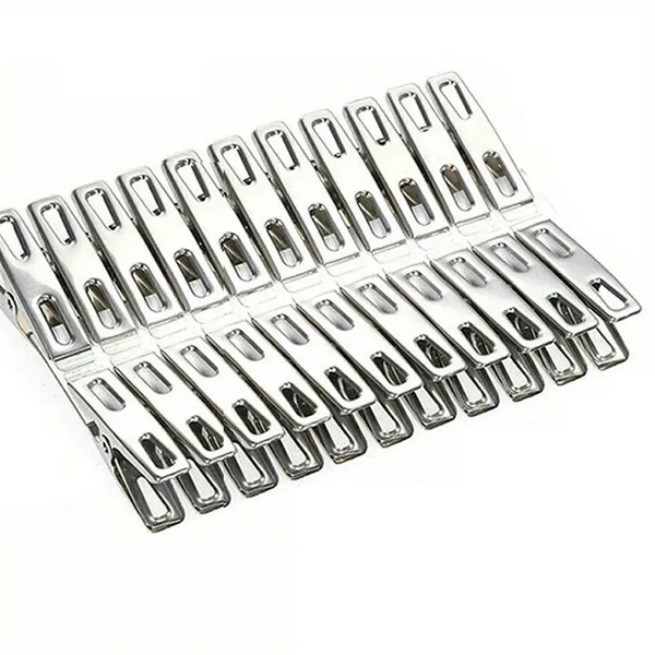Clothes Pegs Stainless Steel - Pack of 22