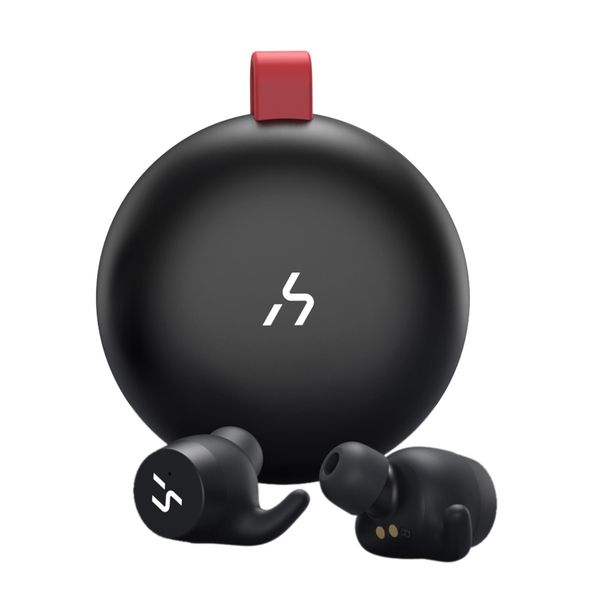 HAKII FIT - Sport Bluetooth Earphones, Wireless Charging - Black &amp; Red
