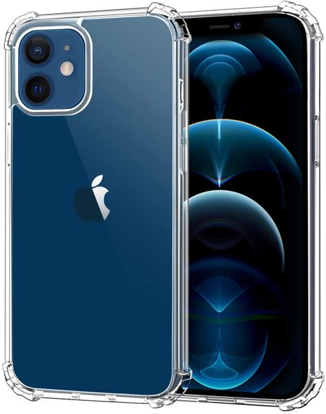 Shockproof TPU Clear Pouch Gel Case for iPhone 12 Pro Max