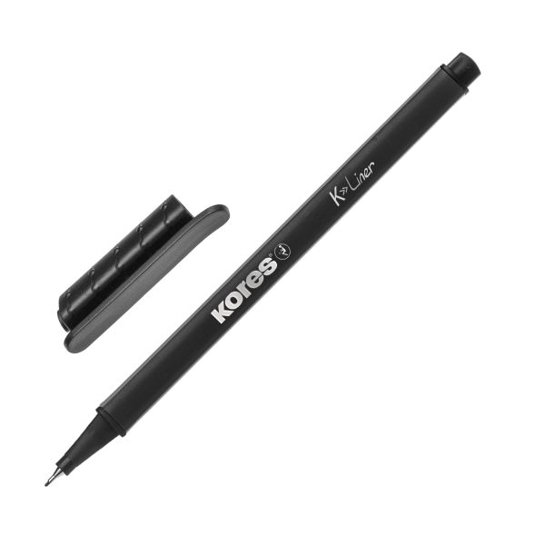 Kores K-Liner Fineliner, Black, Box of 12