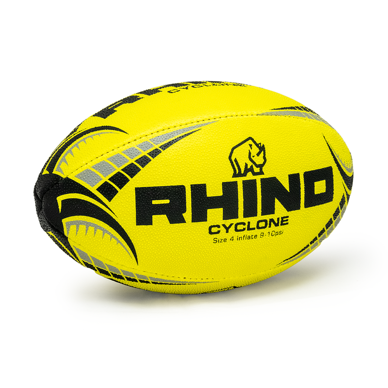 Rhino Cyclone Rugby Ball - Fluo Yellow