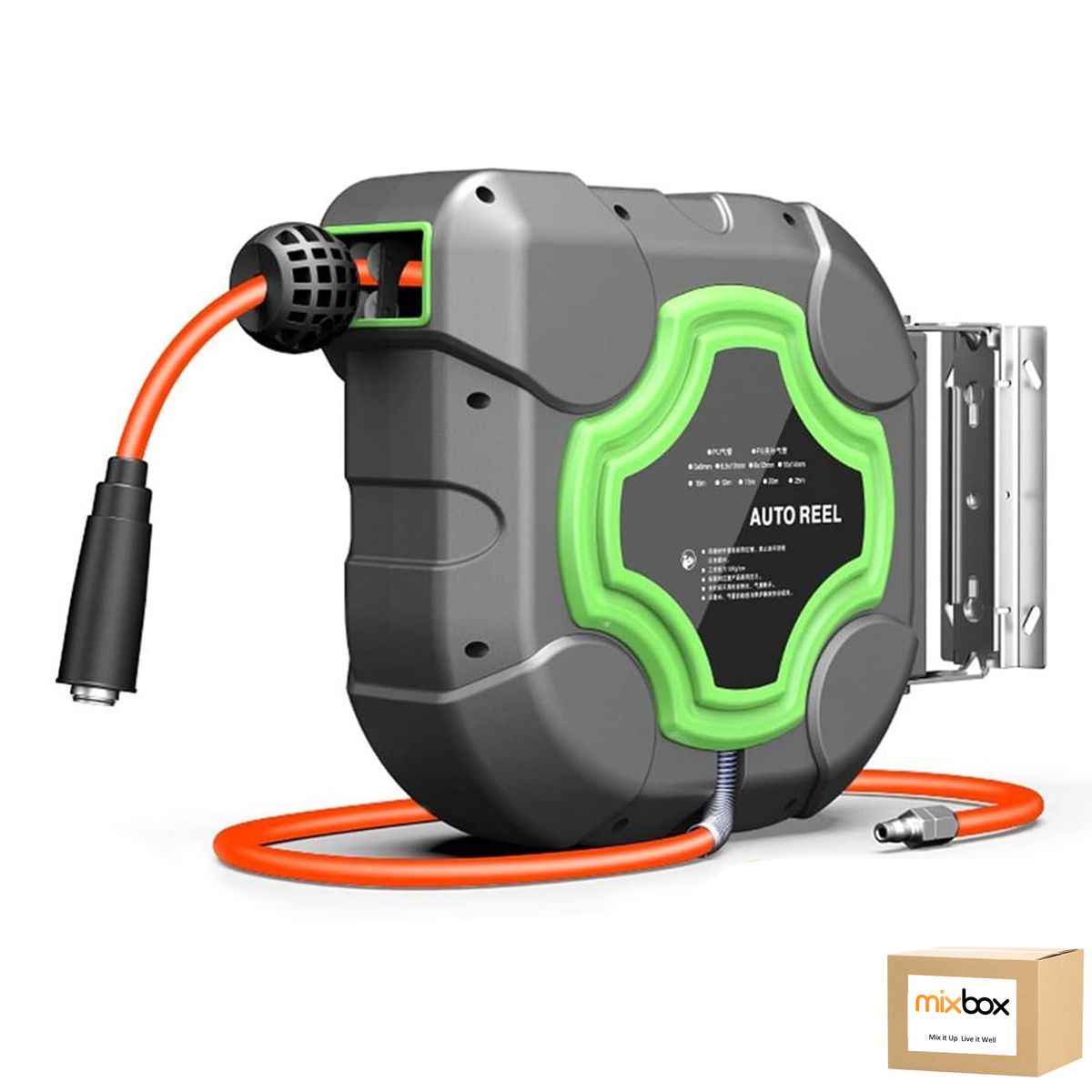 Mix Box Wall Air Drum Automatic Air Hose Reel Retractable Pipe Tool-20m