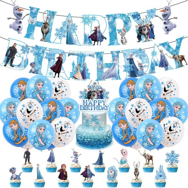 Themed party decoration children's birthday pull-up banner balloon set