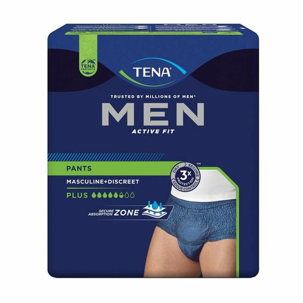 Tena Men Active Fit Pull Up Pants Large/XLarge Case - 32 Pants