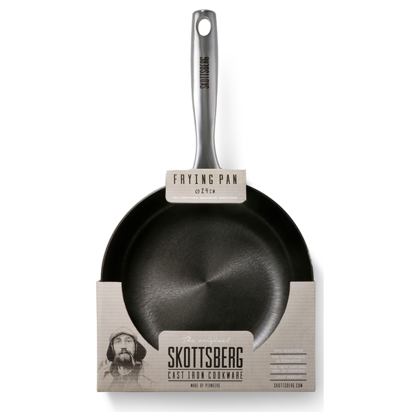 Skottsberg Black Cast Iron Frying Pan 24cm