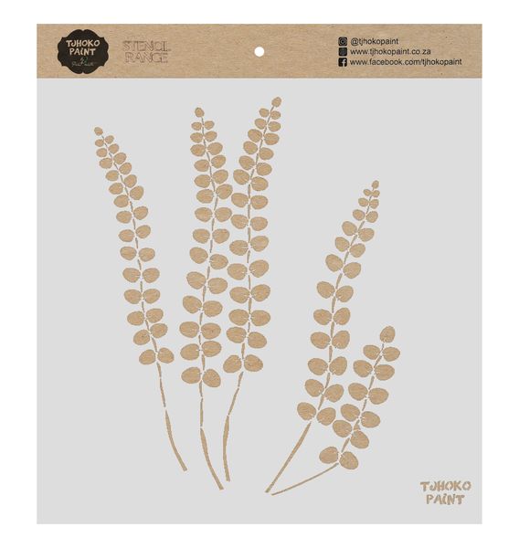 Tjhoko Paint Stencil - 30x30cm - Eucalyptus Leaves
