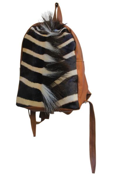 Zebra Skin &amp; Baffalo Leather backpack