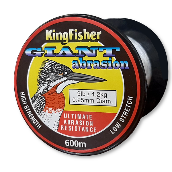 Kingfisher Giant Abrasion Nylon .25MM 4.2KG/9LB Colour Clear 600m Spool