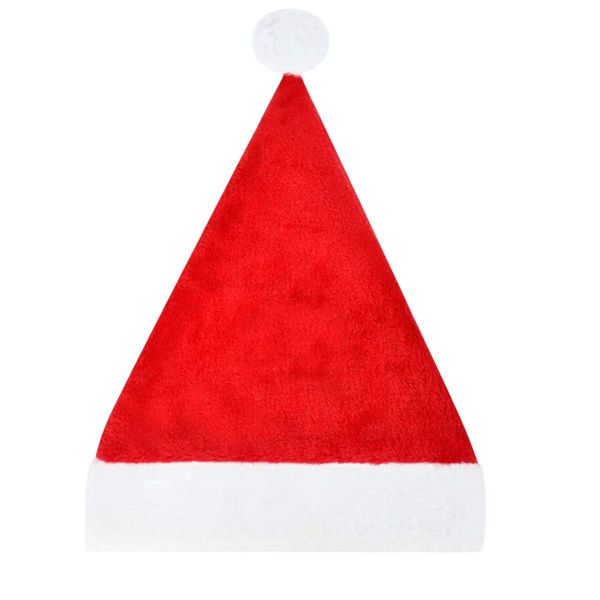 Felt Christmas Santa Hat Classic Red and White Holiday Party Hat