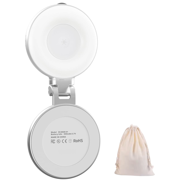 Magnetic Magsafe Selfie Fill Beauty Light &amp; Mirror With Drawstring Bag