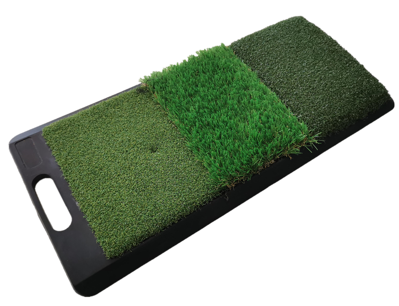 Golf Training Turf - 3 in 1 Golf Artificial Lawn With Handle - 65x30cm