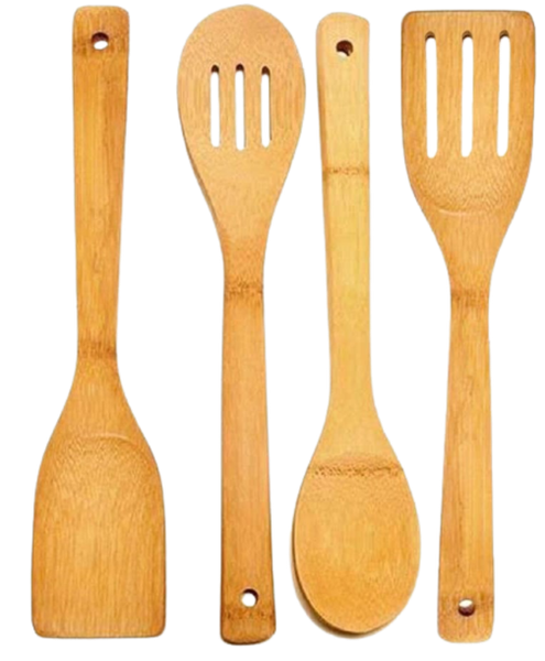 Wooden Spoons for Cooking - 4-Piece