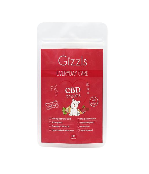 Gizzls - Ostrich CBD Dog Treats for small dogs 150g