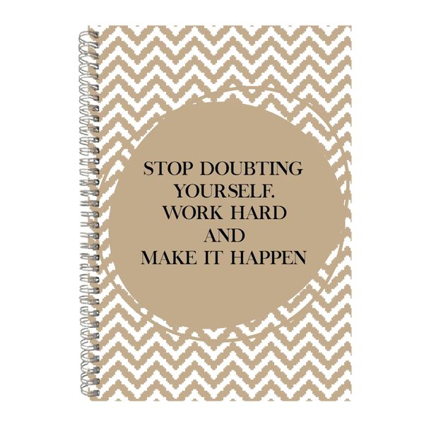 Work A4 Notebook Spiral Lined Motivational Sayings Graphic Notepad Gift 148